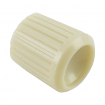 Radio Knob - White w/White Plastic Insert - Split Shaft - 1960-63 Ford Car