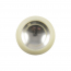 Radio Knob - White w/Chrome Insert - w/Shaft Installed - 1960-63 Ford Car