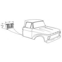 Cab Corner Lower Rear Repair Panel - RH - 1961-66 Ford Truck