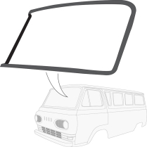 Windshield Seal - No Groove for Chrome - 1961-66 Ford Truck, 1961-67 Ford Econoline