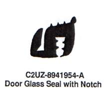 Side or Rear Door Glass Seal - with Notch - 1961-67 Ford Econoline