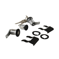 Ignition and Door Lock Cylinder Set - with Black Bezels - 1961-66 Ford Truck, 1966-67 Ford Bronco, 1962-64 Ford Car