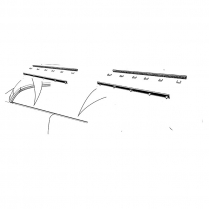 Door & Quarter Window Glass Anti-Rattler Kit - Convertible - Galaxie except  XL - 1963 Ford Car  