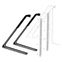 Vent Window Rubber Seals - Fastback & Convertible - 1963-64 Ford Galaxie, 1963-64 Mercury Cars