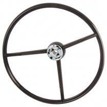Steering Wheel - 3 Spoke In Black - 1961-70 Ford Truck, 1960-63 Ford Falcon, 1960-63 Mercury Comet