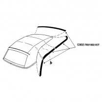 Weather Stripping Set - Convertible Top - 1963-65 Ford Falcon