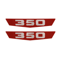 Hood Side Emblem Plastic Insert - "350" - 1963-66 Ford Truck