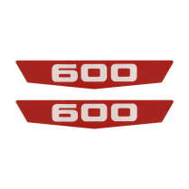 Hood Side Emblem Plastic Insert - "600" - 1963-66 Ford Truck