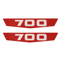 Hood Side Emblem Plastic Insert - "700" - 1963-66 Ford Truck