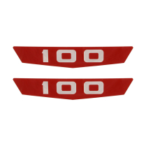 Hood Side Emblem Plastic Insert - "100" - 1963-64 Ford Truck