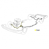 Steel Brake Line Kit - Front Axle - Manual - 1965 Ford Galaxie