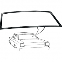 Back Glass Seal - 2 & 4 Door Sedan - 1965-66 Ford Galaxie, 1965-66 Mercury Monterey