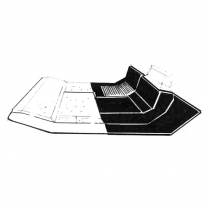Floor Mat - Rubber - 8" Transmission Hump - 1965-72 Ford Truck