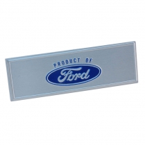 Door Scuff Plate Nameplate Emblem - Blue - 1967 Ford Car