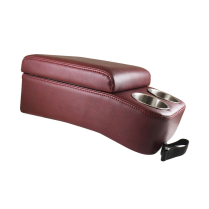 Bench Seat Center Console with Cup Holders - Dark Red - 1967-72 Ford Truck