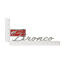 Fender Emblem - Chrome w/Red - "Bronco Sport" - 1967-77 Ford Bronco