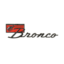 Fender Emblem - Black Chrome - "Bronco Sport" - 1966-77 Ford Bronco