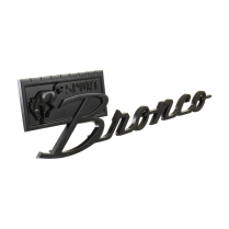 Fender Emblem - All Satin Black - "Bronco Sport" - 1966-77 Ford Bronco