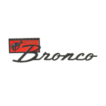 Fender Emblem - Satin Black w/Red - "Bronco Sport" - 1966-77 Ford Bronco