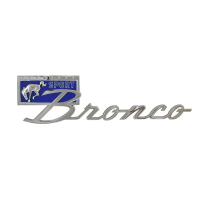 Fender Emblem - Chrome w/Blue - "Bronco Sport" - 1966-77 Ford Bronco