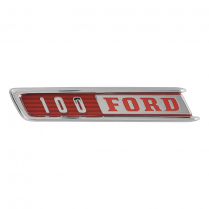 Hood Side Emblems - "FORD 100" - Pair - 1967 Ford Truck