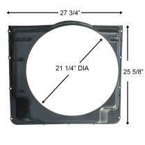 Fan Shroud - Radiator - 360, 390ci. - 1968-76 Ford Truck