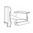 Tailgate Striker Post - RH - 1966-77 Ford Bronco