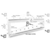 Lower Tailgate Molding with clip - 1967-72 Ford Truck    