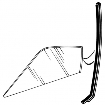 Door Glass Seals - Pair - 1968-69 Ford Car, 1968-69 Mercury Cars
