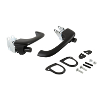 Outside Door Handle Set - Satin Black - 1966-77 Ford Bronco