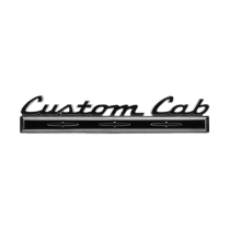 Side Nameplate Emblem - "Custom Cab" - 1968-72 Ford Truck