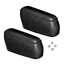 Rear Seat Arm Rest - Pair - Black - 1968-77 Ford Bronco