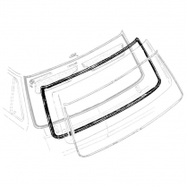Windshield Seal - Econoline -with Groove for Chrome - 1968-74 Ford Truck