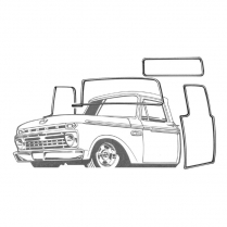 Cab Weather Stripping Kit - with Grooves for Moldings - 1961-66 Ford Truck