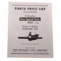 Parts and Price Book - Columbia Overdrive - 1935-36 Ford Car