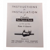 Installation Instructions Book - Columbia Overdrive - 1935-36 Ford Car