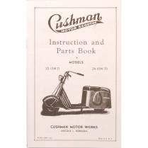 Model 32 & 34 Parts Book & Instruction Manual - 1942-45 Cushman Scooter