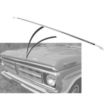 Hood Lip Molding - Center - With Clips - 1970-72 Ford Truck