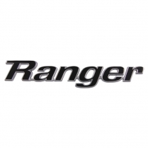 Bed Side Panel Nameplate Emblem - Chrome & Black - "Ranger" - 1970-72 Ford Truck
