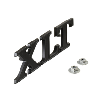 Bed Side Panel Nameplate Emblem - "XLT" - Satin Black - 1970-72 Ford Truck