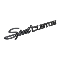 Bed Side Panel Nameplate Emblem - Black - "Sport CUSTOM" - 1970-72 Ford Truck
