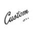 Bed Side Panel Nameplate Emblem - Satin Black - "Custom" - 1970-72 Ford Truck