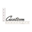 Bed Side Panel Nameplate Emblem - Satin Black - "Custom" - 1970-72 Ford Truck