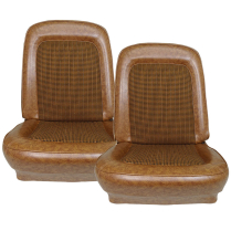 Seat Upholstery - Front Bucket - Houndstooth Inserts - 1968-77 Ford Bronco - Drop Ship Item**