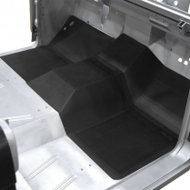 Front Floor Mat - Black with Bronco Script - 1966-77 Ford Bronco