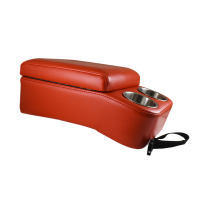 Bench Seat Center Console with Cup Holders - Bright Red - 1973-79 Ford Truck