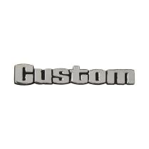 Glove Box Emblem - "Custom" - 1973-76 Ford Truck