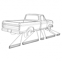 Lower Rocker Molding Set - Long Bed - 1973-79 Ford Truck