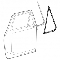 Vent Window Rubber Seals - Pair - Premium Line - 1973-79 Ford Truck, 1978-79 Ford Bronco