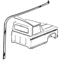 Roof Drip Rail Molding - RH - 1973-79 Ford Truck, 1978-79 Ford Bronco